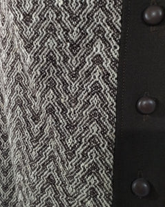 tailleur en laine brun à motif années '1970 women's brown wool  suit